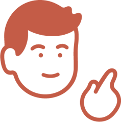 Frendy-hahmo-osoittaa